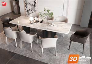 Dining Table Set Skp Files